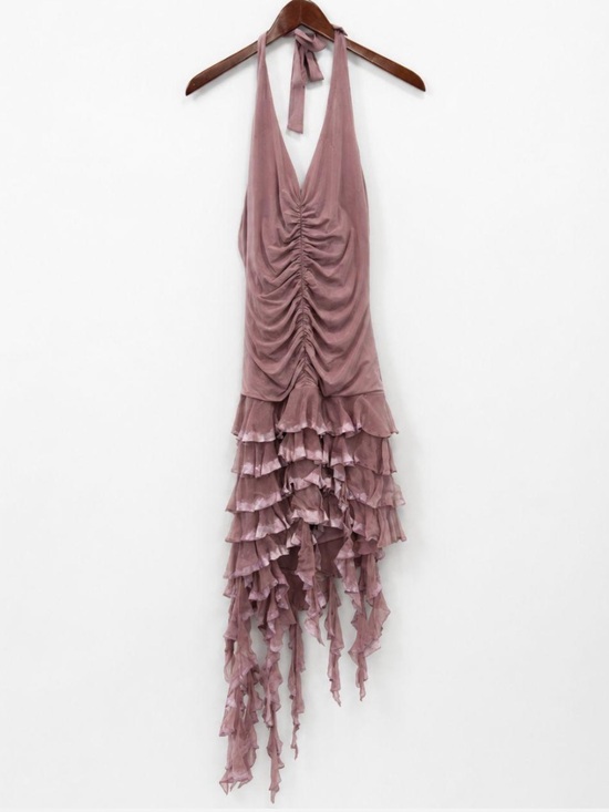 BCBGMaxAzria Dresses & Skirts - Y2K Vintage Silk Halter Mermaid Jellyfish Fairycore Fairy Dress BCBGMaxazria